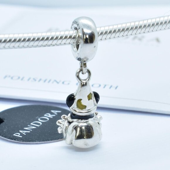 Authentic Pandora Mickey Sorcerer Magic Silver Charm #215 - Picture 2 of 3